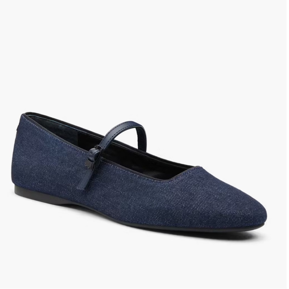 NEW Birdies The Hummingbird Denim Blue Mary Jane Flats